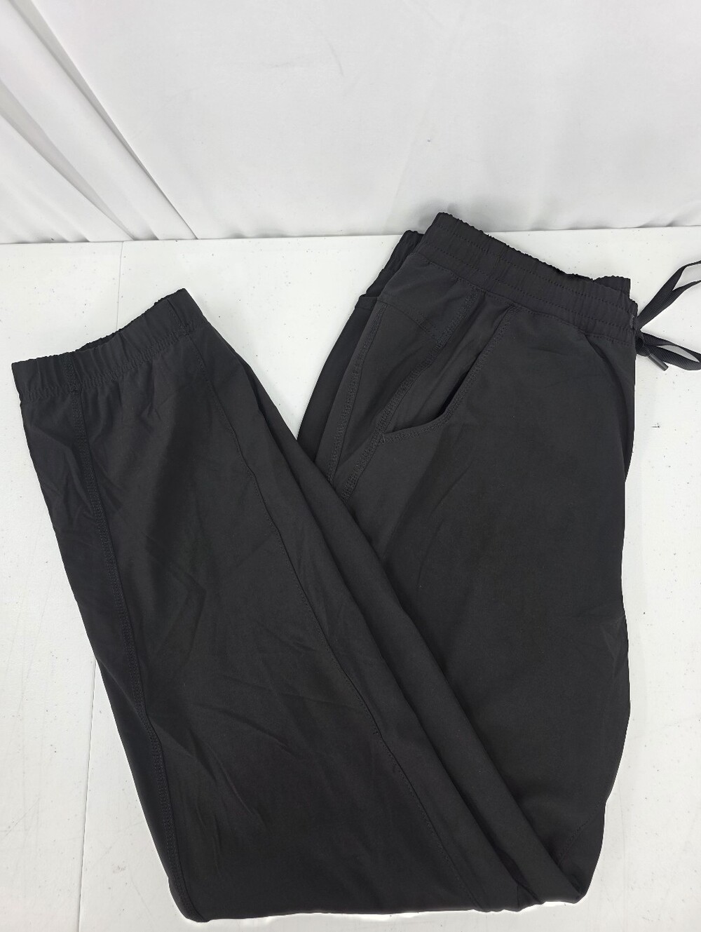 Eddie Bauer Black Fleece Lined Cargo Jogger Pants Womens Size 8‎ Hiking Camping.